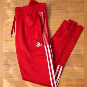 Adidas Red Track Pants Women’s XS | AEROREADY | Athletic Joggers